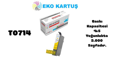 Epson T0714 YELLOW Muadil Kartuş C13T07144021