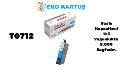 Epson T0712 BLUE Muadil Kartuş C13T07124021