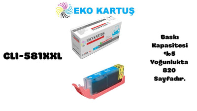 Canon CLI-581XXL BLUE Ekstra Yüksek Kapasiteli Muadil Kartuş 2049C001