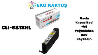 Canon CLI-581XXL YELLOW Ekstra Yüksek Kapasiteli Muadil Kartuş 1997C001