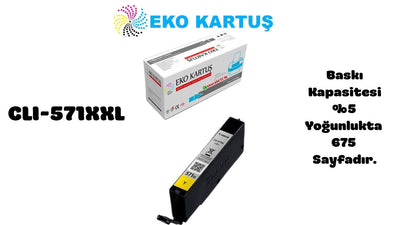 Canon CLI-571XL YELLOW Yüksek Kapasiteli Muadil Kartuş 0334C001