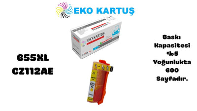 HP 655XL YELLOW Yüksek Kapasiteli Muadil Kartuş CZ112AE