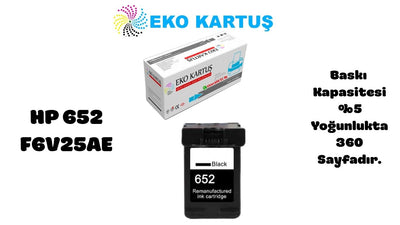 HP 652 BLACK Muadil Kartuş F6V25AE