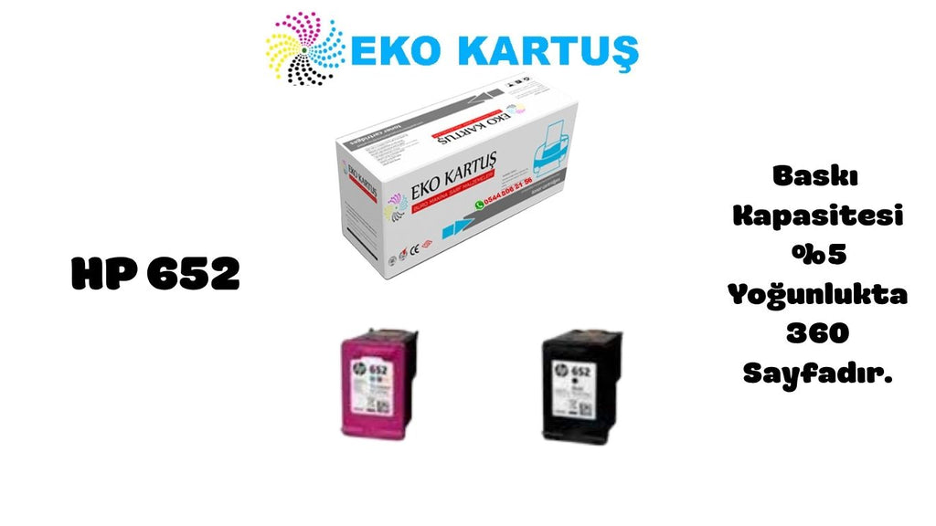 HP 652 Muadil Kartuş SET 2'Lİ PAKET