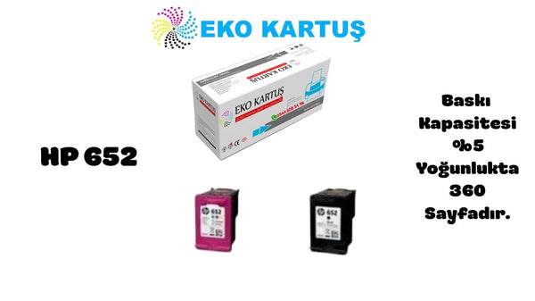 HP 652 Muadil Kartuş SET 2'Lİ PAKET