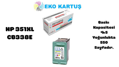 HP 351XL Renkli Yüksek Kapasiteli Muadil Kartuş CB338E