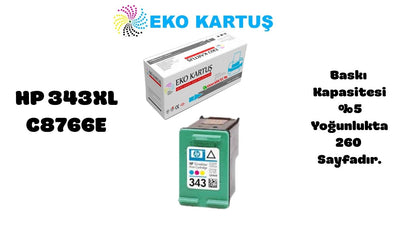 HP 343  RENKLİ Muadil Kartuş C8766E