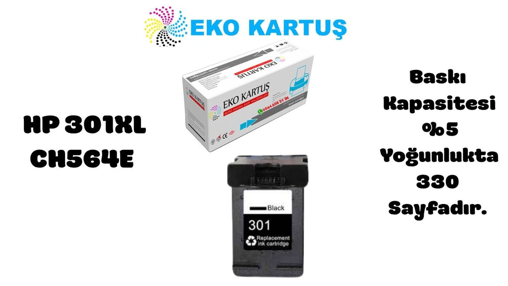 HP 301XL BLACK High Capacity Compatible Cartridge CH563E