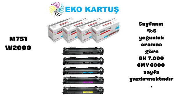 Hp Color LaserJet Enterprise M751n TONERİ  658A -W2000A 4 RENK SET