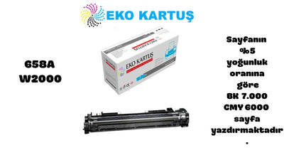 HP 658A  W2000A BLACK Uyumlu Sıfır İthal Toner