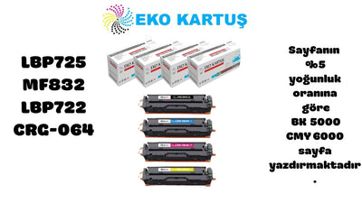 Canon İ-Sensys MF-832Cdw Uyumlu Sıfır İthal Toneri CRG-064  SET 4 RENK ÇİPLİ
