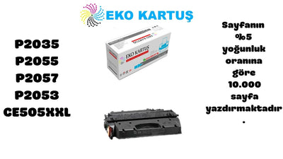 Hp LaserJet  P2057D Uyumlu Sıfır İthal Toneri (CE505XXL) (10.000 Sayfa)