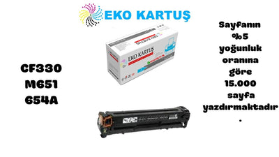 Hp Color Laserjet Enterprise M651dn Muadil Toneri CF330/M651DN (654A) BK