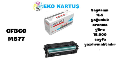 Hp Color LaserJet Enterprise M553 Uyumlu Sıfır İthal Toneri  CF360X/040H BK