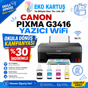 Canon Pixma G3416 Mürekkep Püskürtmeli Çok Fonksiyonlu Yazıcı Wİ-Fİ