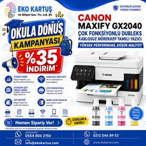 Canon Maxıfy GX2040 Çok Fonksiyonlu Yazıc Mürekkep Tanklı Fotokopi Tarayıcı Faks DUBLEKS