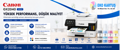 Canon Maxıfy GX2040 Çok Fonksiyonlu Yazıc Mürekkep Tanklı Fotokopi Tarayıcı Faks DUBLEKS