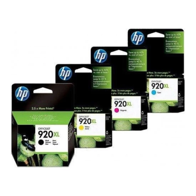 HP 920 SİYAH / 920XL RENKLİ CD972A / CD973A / CD974A Orijinal 4&#39;Lü Kartuş Seti - Main view