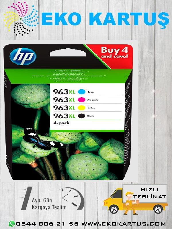 HP 963XL 4 RENK ORİJİNAL KARTUŞ SETİ - Main view