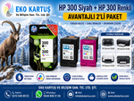 HP 300 RENKLİ VE SİYAH 2'Lİ PAKET (CC640EE- CC643E)