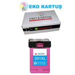 HP 301XL Renkli Yüksek Kapasiteli Muadil Kartuş CH564E