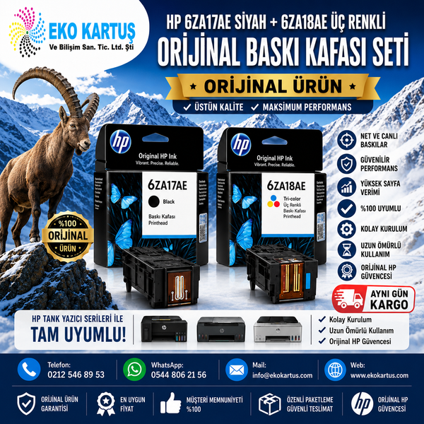 HP Smart Tank 515 Üç Renkli Orijinal Baskı Kafası Seti