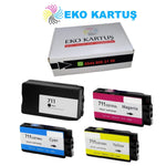 HP 711XL Yüksek Kapasiteli Muadil Kartuş SET 4LÜ PAKET