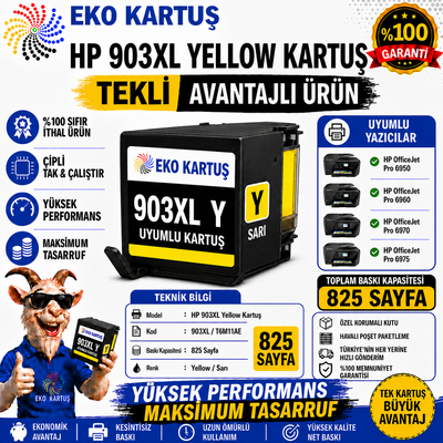 HP 903XL YELLOW Kartuş  muadil kartuş