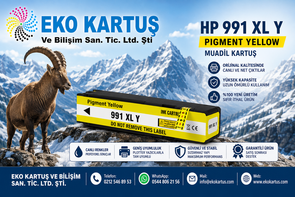 HP 991X SARI Muadil Kartuş – M0J98AE 16K