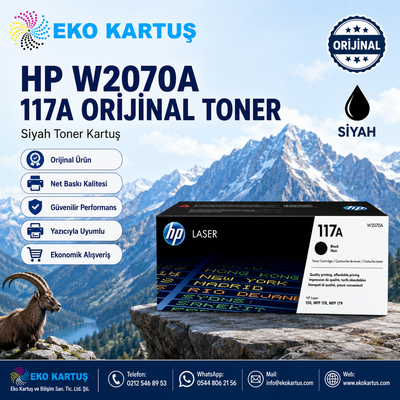Hp W2070A SİYAH (117a)  Orijinal Toner