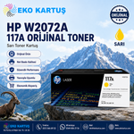 Hp W2072A SARI (117a)  Orijinal Toner