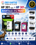 HP DeskJet 1050 HP 301 RENKLİ VE SİYAH 2'Lİ PAKET