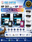 HP DeskJet 1050 HP 301 RENKLİ VE SİYAH 2'Lİ PAKET