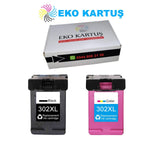 HP 302XL Yüksek Kapasiteli Muadil Kartuş F6U67AE SET 2Lİ PAKET