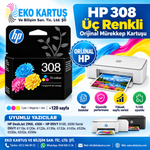 HP 308  ORİJİNAL KARTUŞ SET 2Lİ PAKET  7FP21UE -  7FP20UE