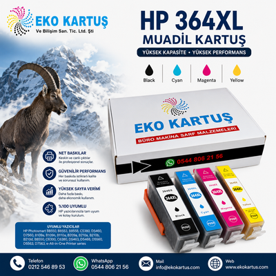 Hp 364xl muadil Kartuş TAKIM  4 RENK