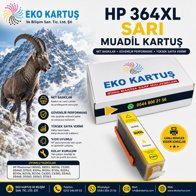 HP 364XL YELLOW Yüksek Kapasiteli Muadil Kartuş CB325E