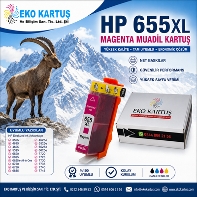 HP 655XL RED Yüksek Kapasiteli Muadil Kartuş CZ111AE