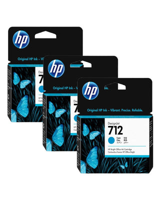 HP 712 Mavi Orijinal Kartuş 3'lü Set 3ED77A