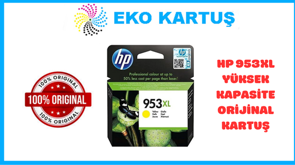 Hp F6U18Ae Yellow Kartuş 953Xl