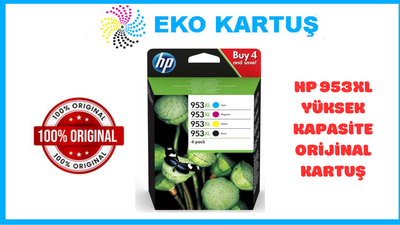 Hp  953xl set 4 renk orijinal kartuş
