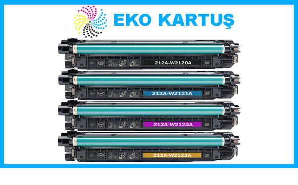 Hp 212A-W2120A-W2121A-W2122A-W2123A Toner  4 RENK MUADİL TONER ÇİPLİ - Main view