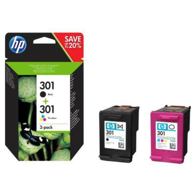 Hp 301 2&#39;Li Paket Siyah- Üç Renkli Orijinal Set - Main view