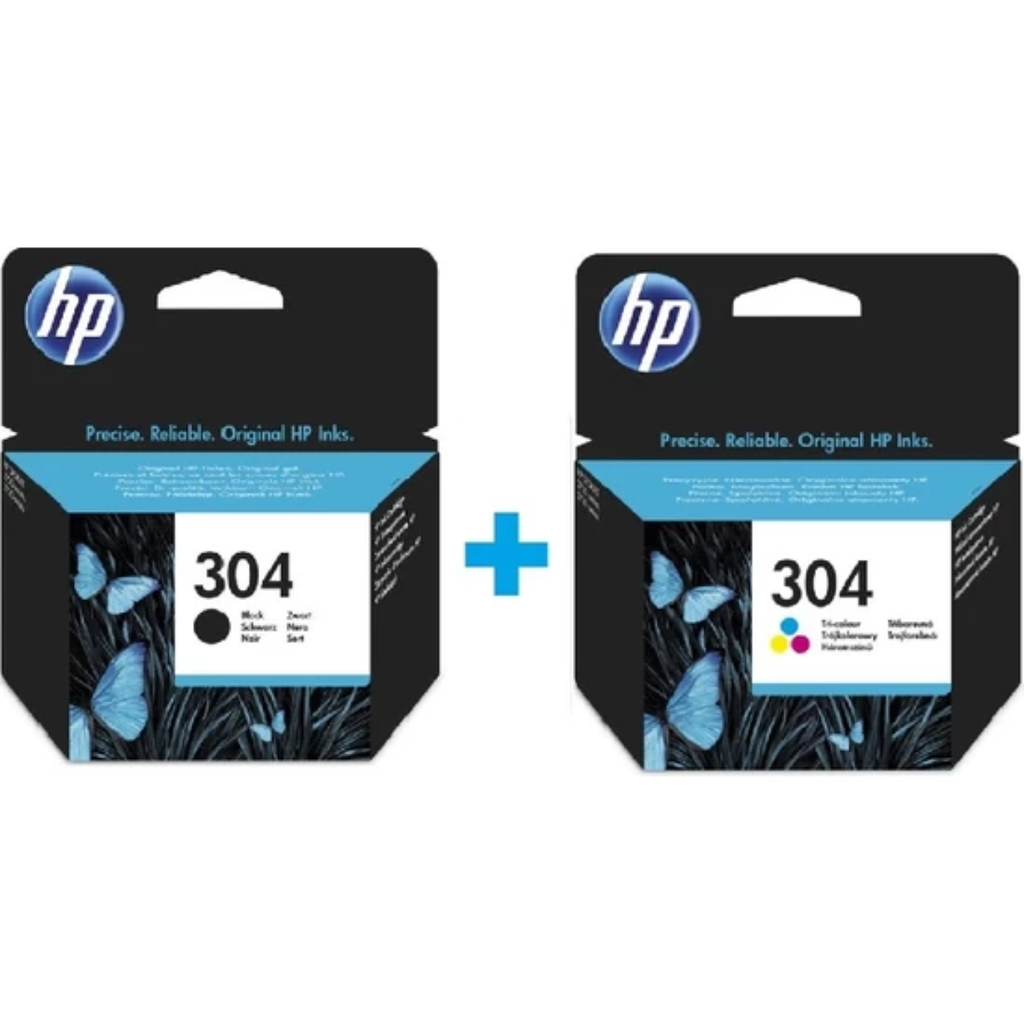 Hp 304 Siyah N9K06AE + Hp 304 Renkli N9K05AE Kartuş Seti - Main view