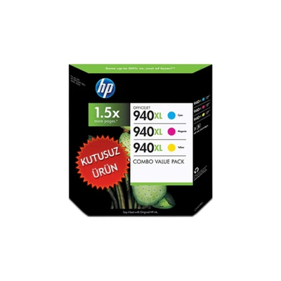 Hp 940Xl Ch637Bn 3Lü Paket Kartuş Sarı + Kırmızı + Mavi - Main view