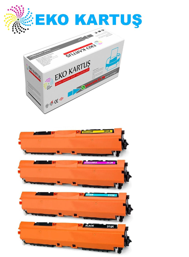 Hp Color Laserjet ProMFPM177 4 renk takım (126) Muadil Toner - Main view