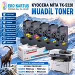KYOCERA MİTA TK-5220  SET 4 RENK MUADİL TONER P5021/M5521/M5021
