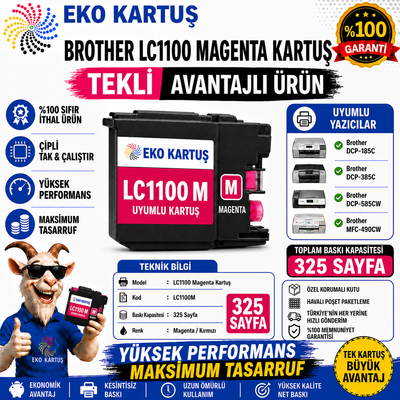 Brother LC1100 MAGENTA MUADİL KARTUŞ