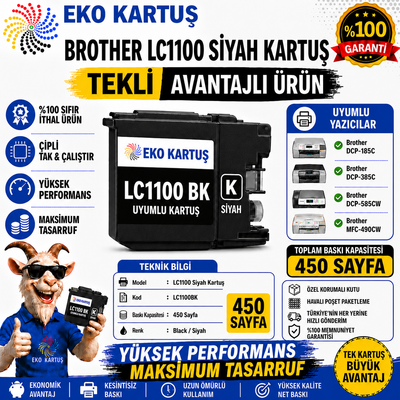 Brother LC1100 BK MUADİL KARTUŞ