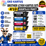 Brother LC1100 4 RENK MUADİL KARTUŞ SETİ